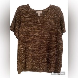 SagHarbor knit short sleeve sweater Sz 1X
